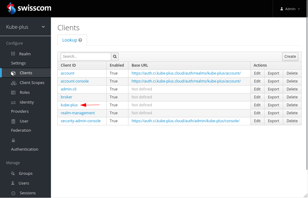 Keycloak clients